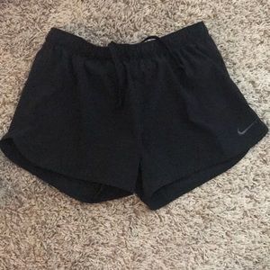 Black nike shorts with built in spandex
